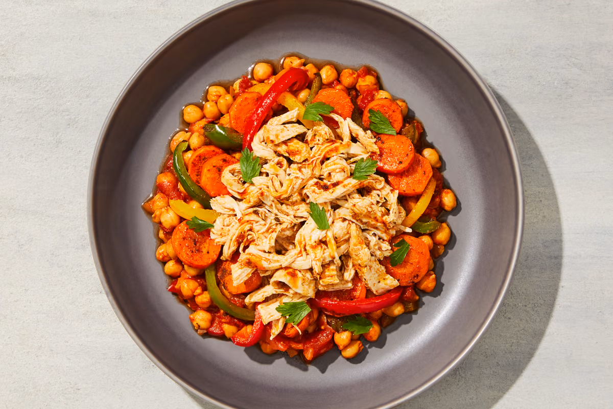 North African-Style Shredded Chicken