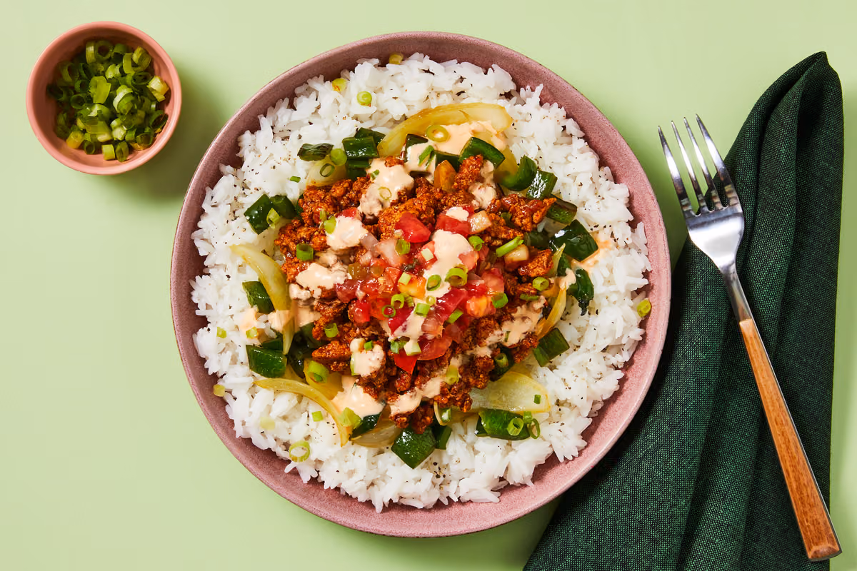 Saucy Chicken Burrito Bowls