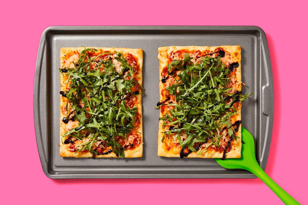 Sheet Pan Balsamic Tomato Flatbreads
