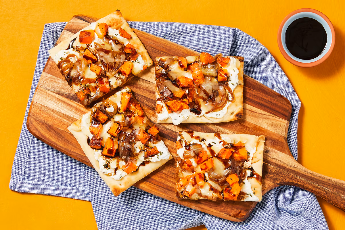 Squash & Caramelized Onion Flatbreads