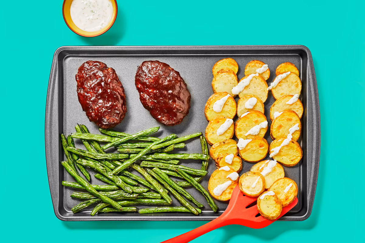 Sheet Pan BBQ Meatloaves
