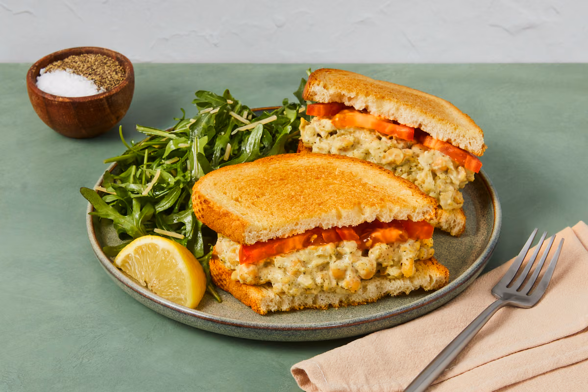 Green Goddess Chickpea Salad Sandwiches