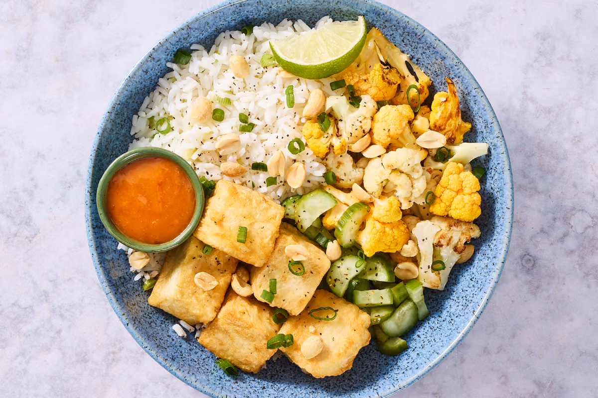 Tempura Tofu Rice Bowls