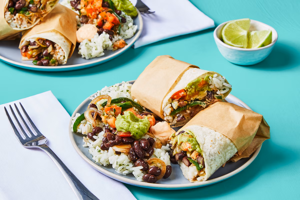 Black Bean & Poblano Burritos