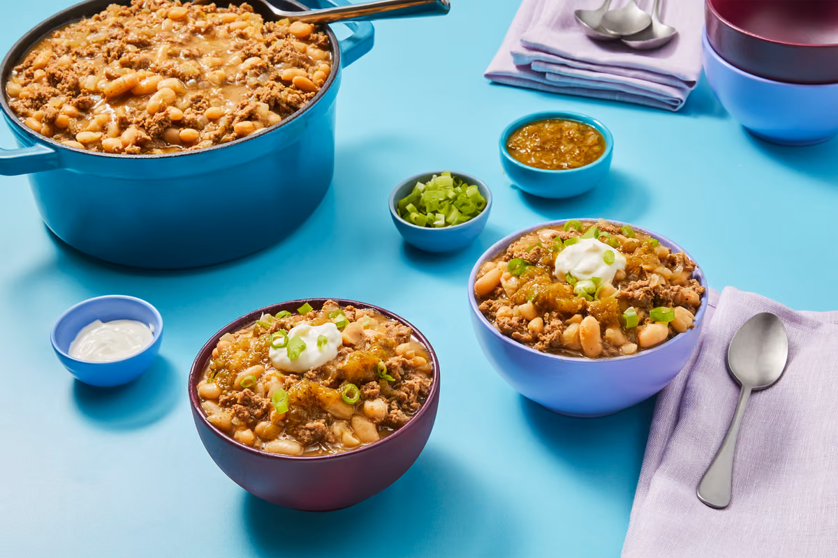 One-Pot Turkey & White Bean Chili Verde