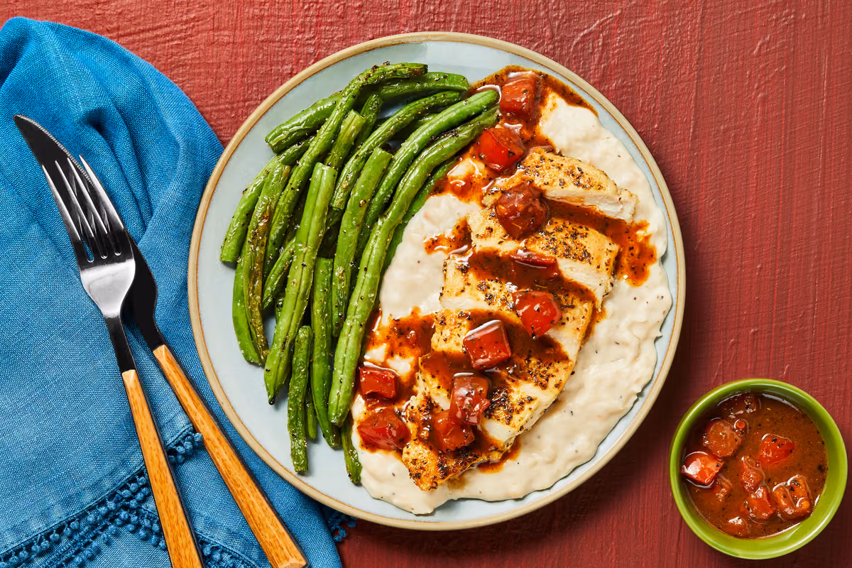 Tuscan Chicken with Balsamic Tomato Sauce