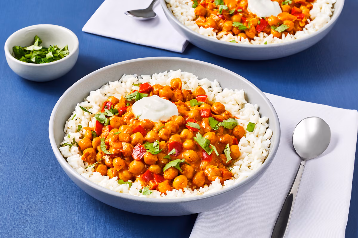 Coconut Curry with Chickpea & Bell Pepper