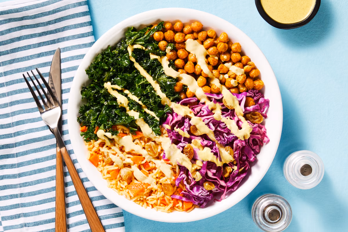 Crunchy Curried Chickpea Bowls