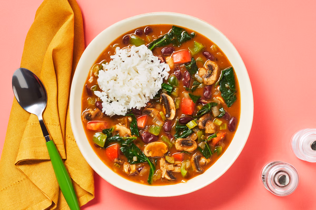 Collard Green & Kidney Bean Gumbo