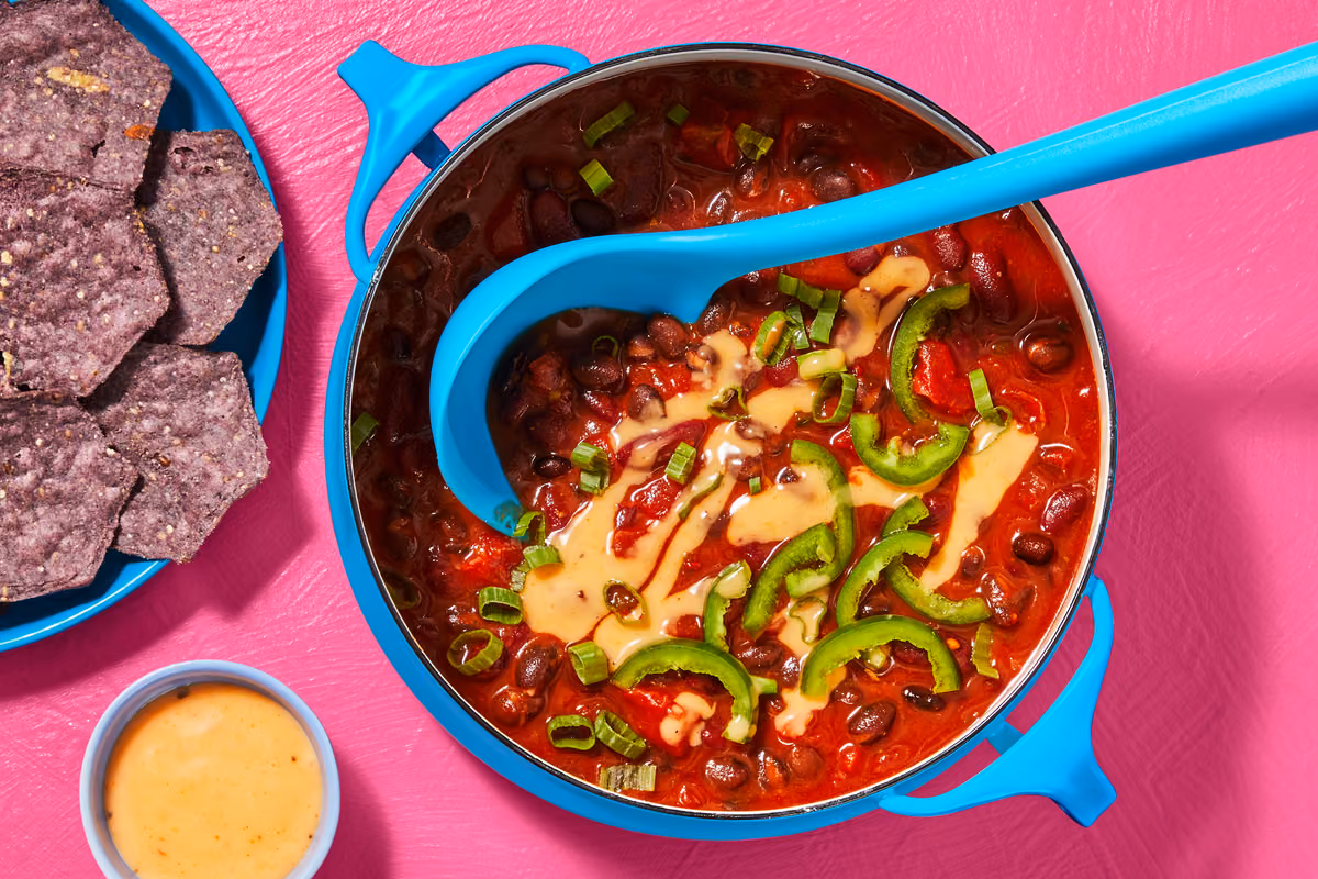 One-Pot Vegan Red & Black Bean Chili