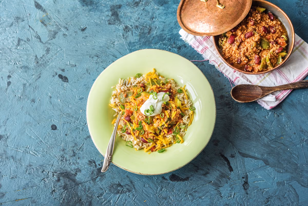 Pork Chili Rice Bowls