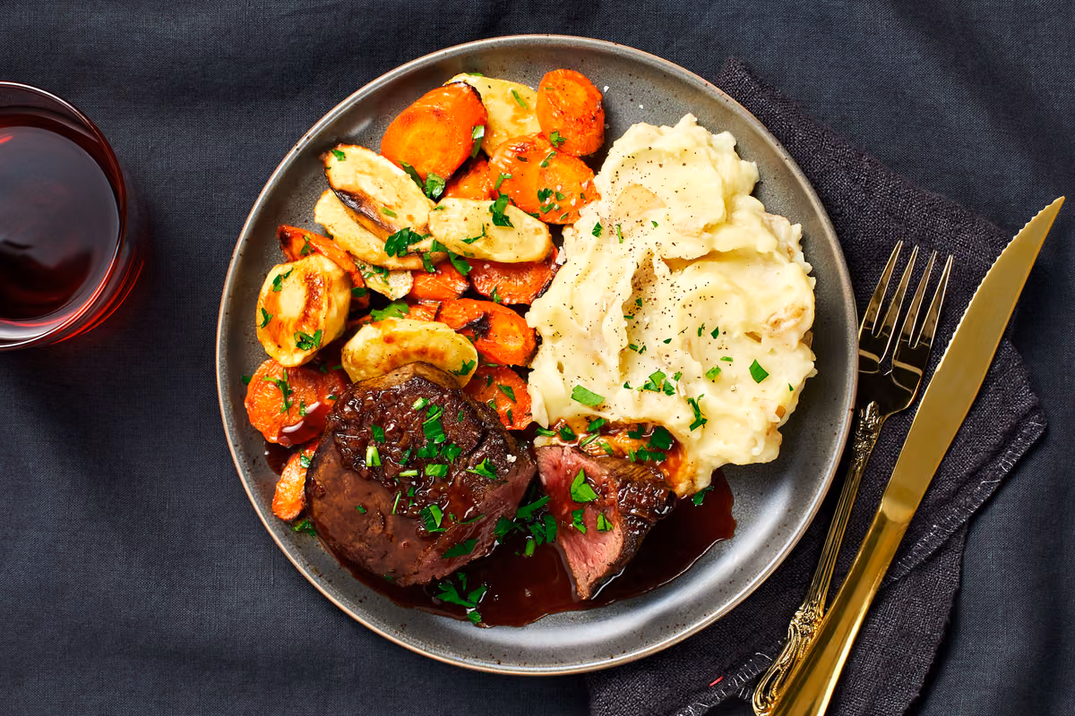Beef Tenderloin with Brown Butter Roasted Veggies