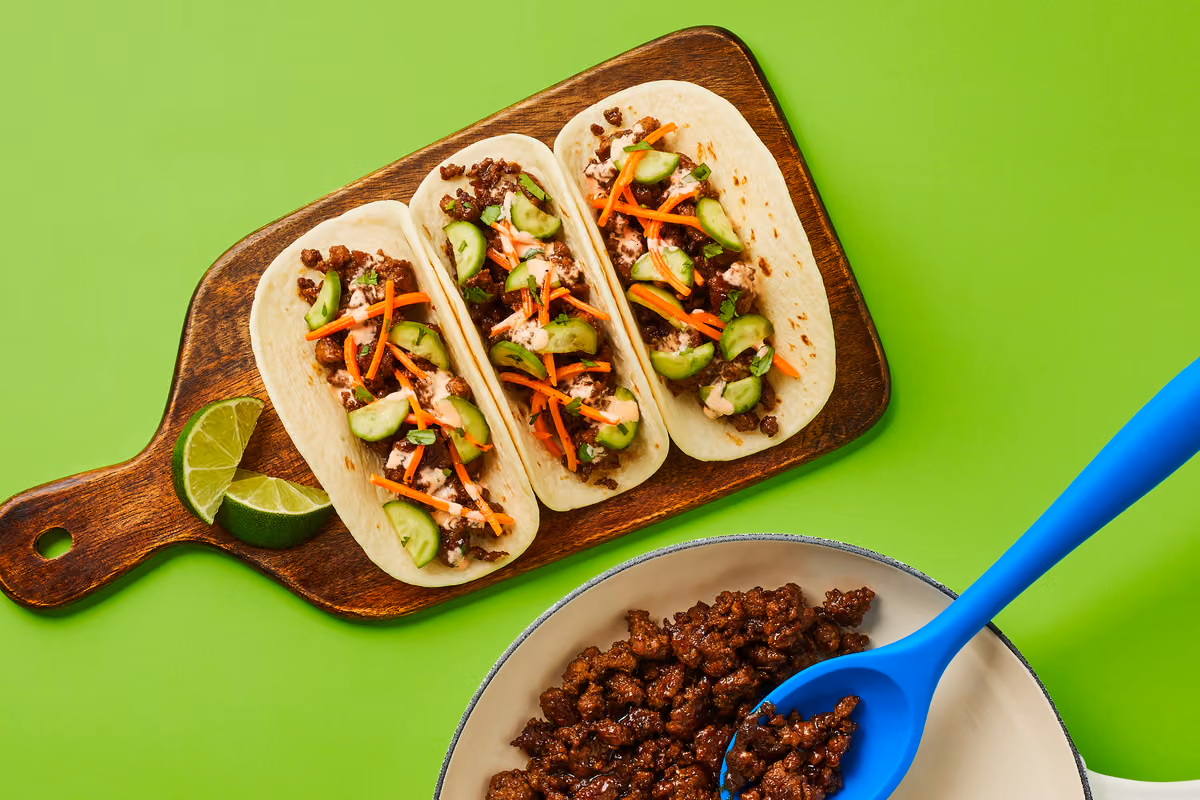 One-Pan Banh-Mi-Style Beef Tacos