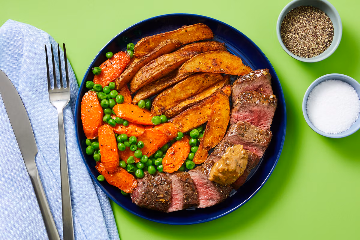 Sizzling Garlic Herb Butter Steak