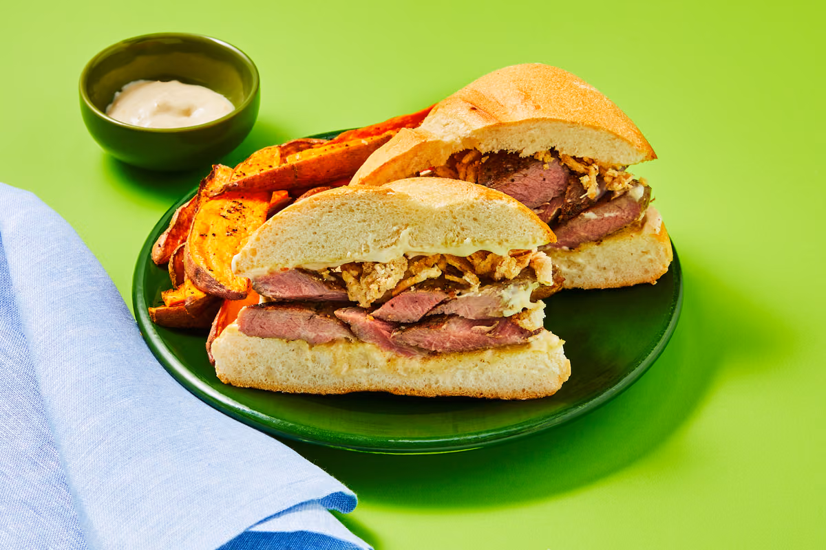 Steak Sandwiches with Horseradish Mayo