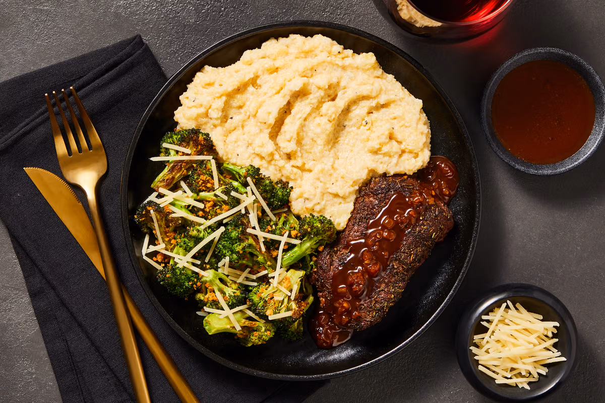 Bavette Steak & Creamy Truffle Polenta