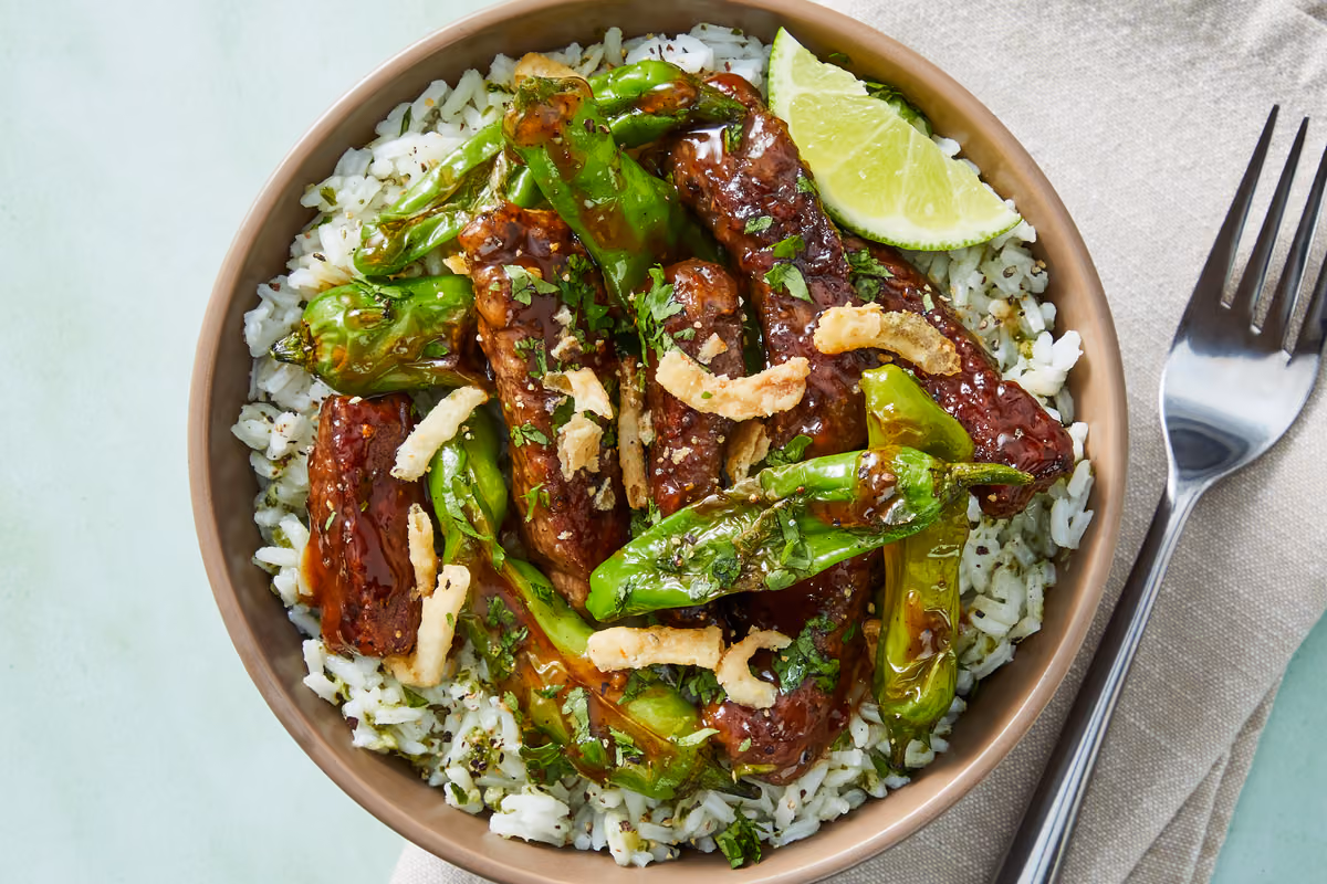 Bavette Steak & Shishito Pepper Rice Bowls