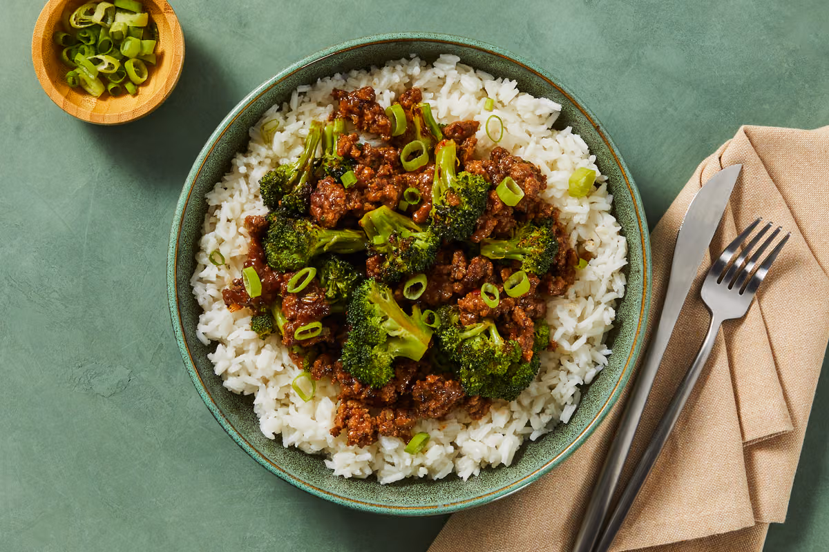 Sweet Chili Beef & Broccoli with Buttery White Rice