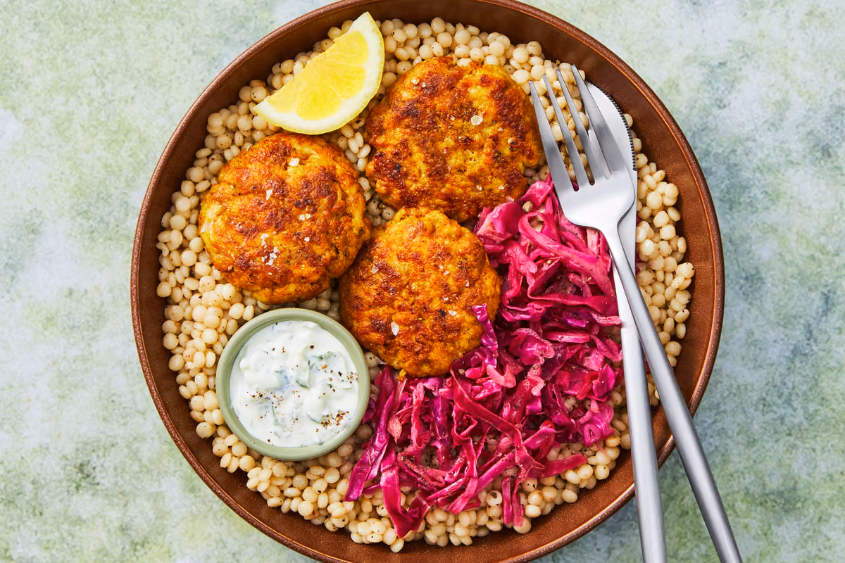 Chicken Kofta & Lemony Couscous Bowls