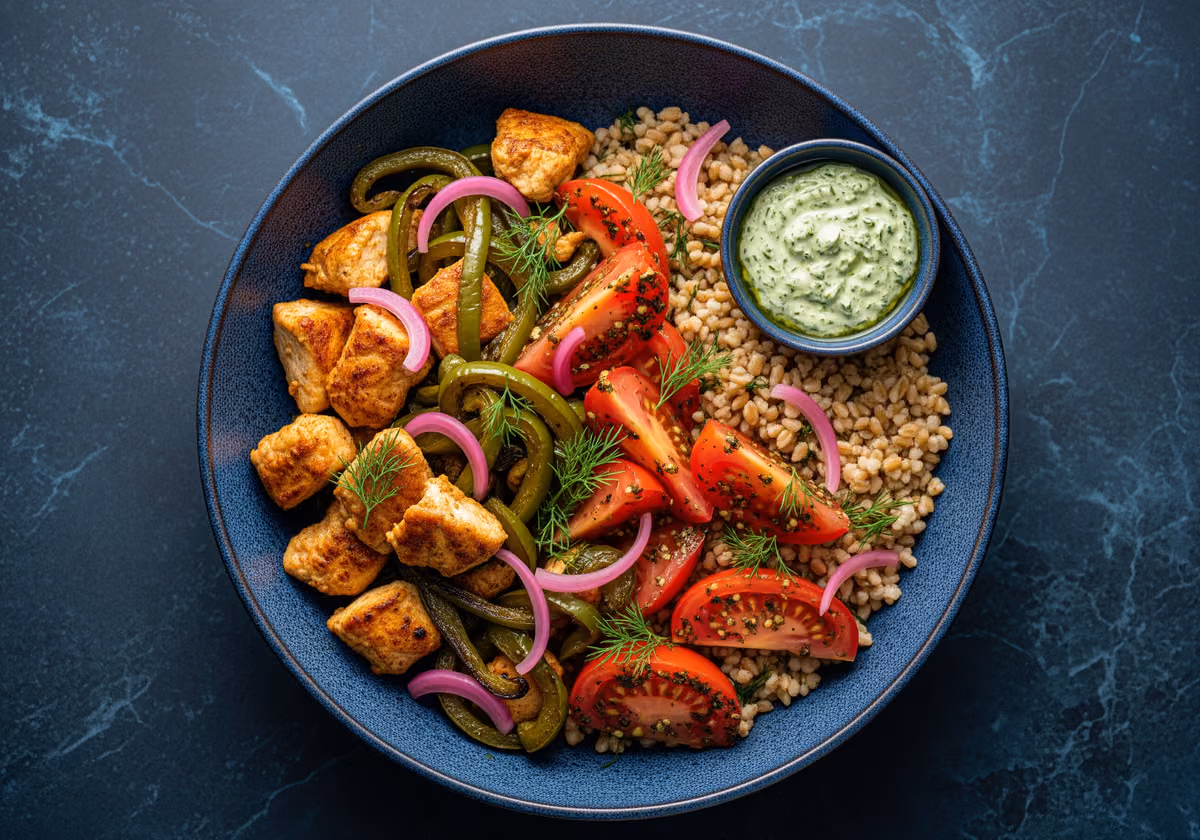 Shawarma-Spiced Chicken & Farro Bowls
