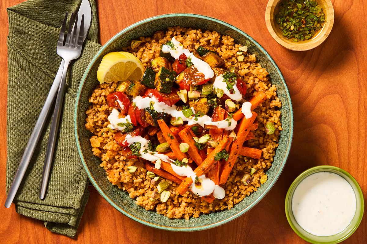 Spicy Bulgur & Organic Chicken Bowls