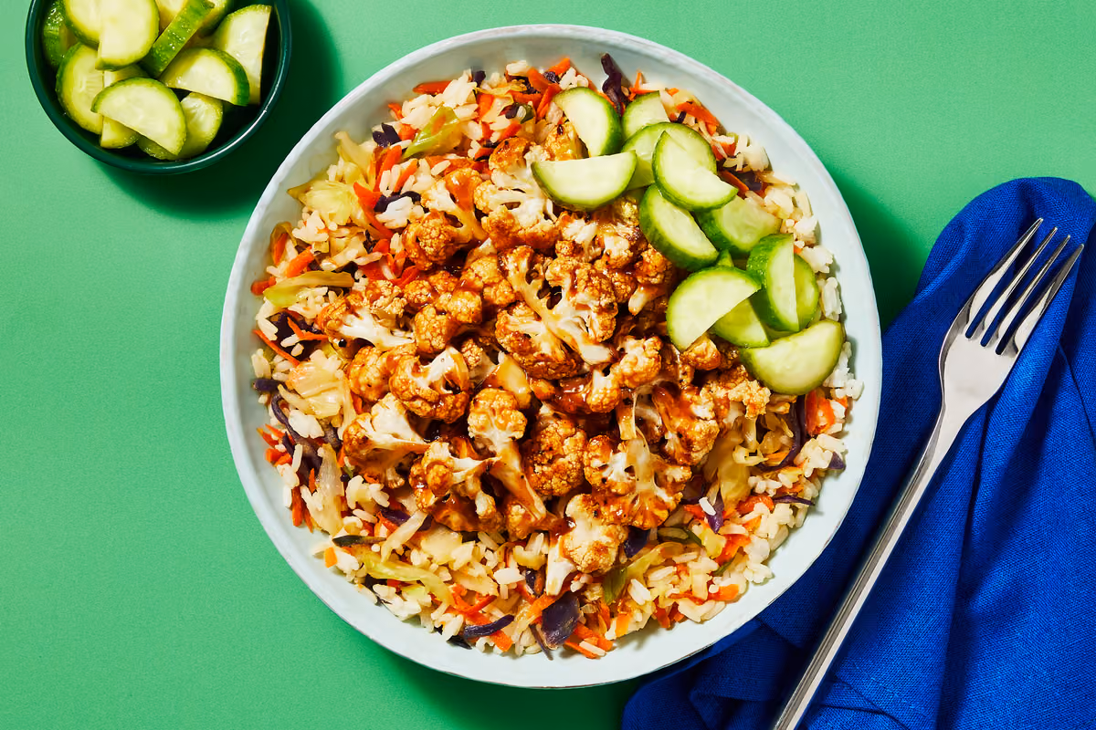 Sweet Heat Shrimp & Cauli Bowls