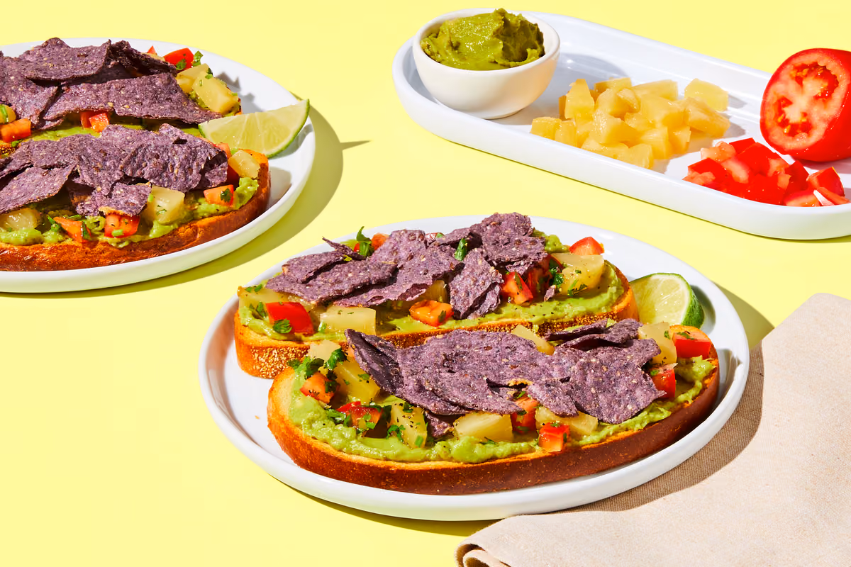 Avocado & Pineapple Salsa Breakfast Toasts