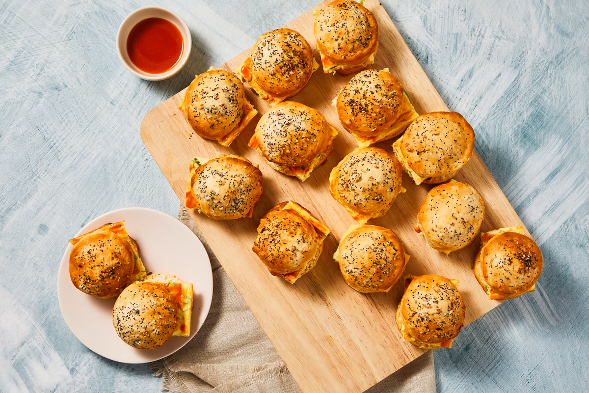 Everything-Bagel Egg Biscuit Sliders