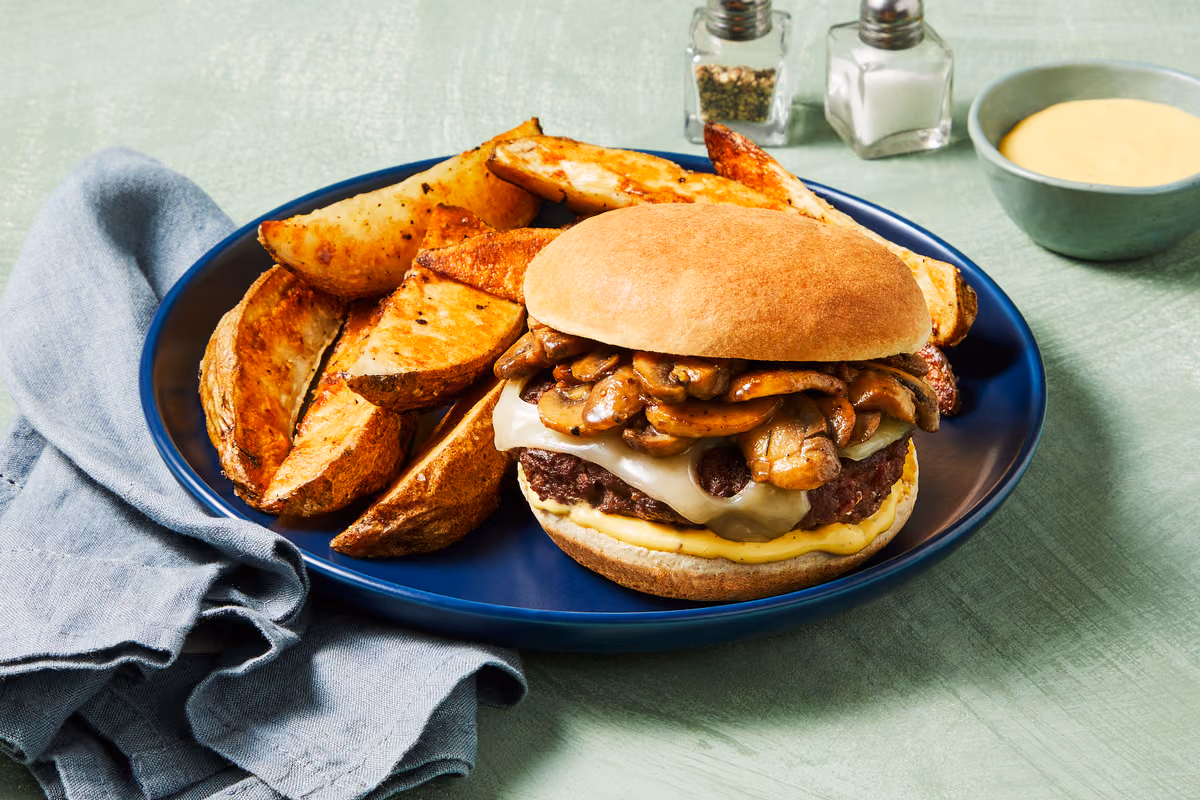 'Shroom 'n' Swiss Beef Burgers