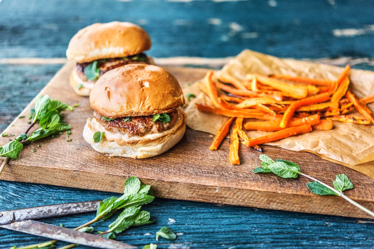 Lemongrass Pork Burgers