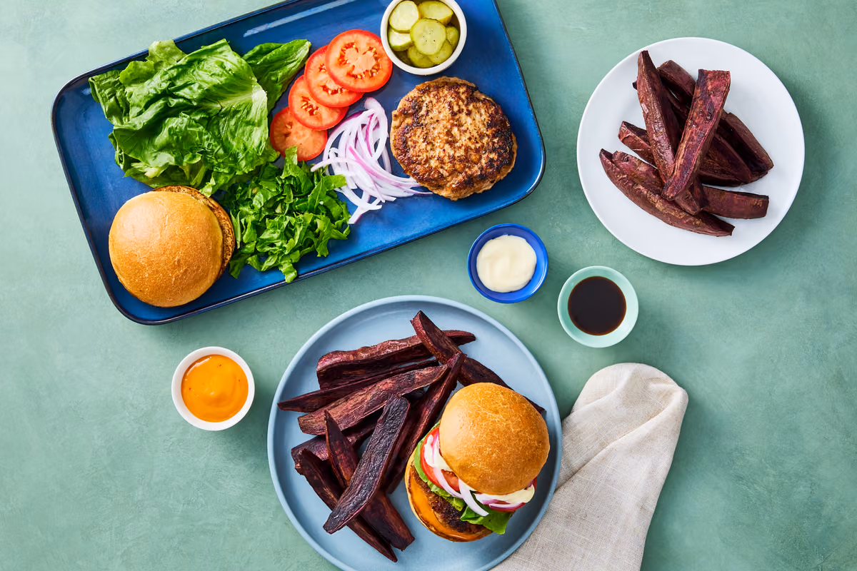 Sweet Soy Turkey Burger Bar