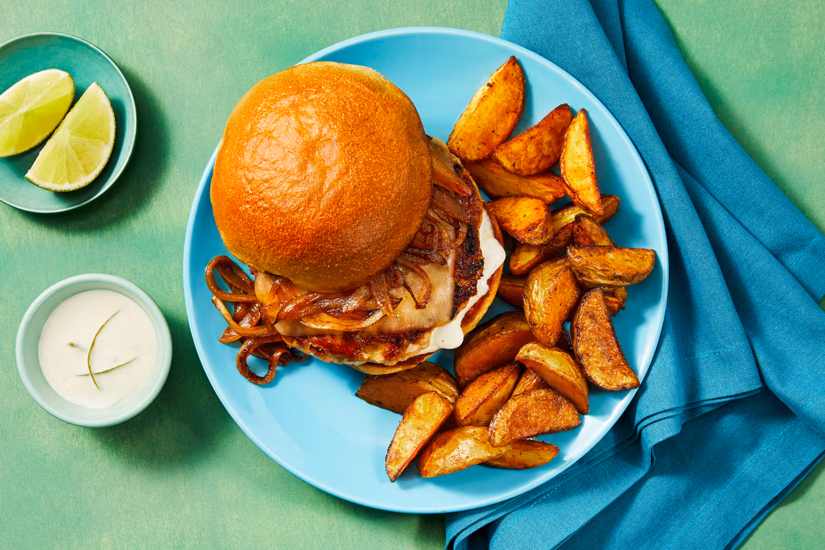 Gouda Pork Burgers