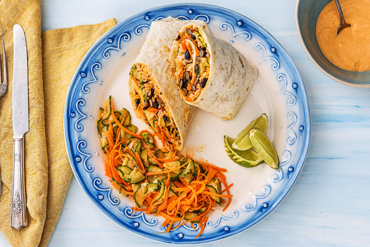 Kimchi Hot Sauce Burritos