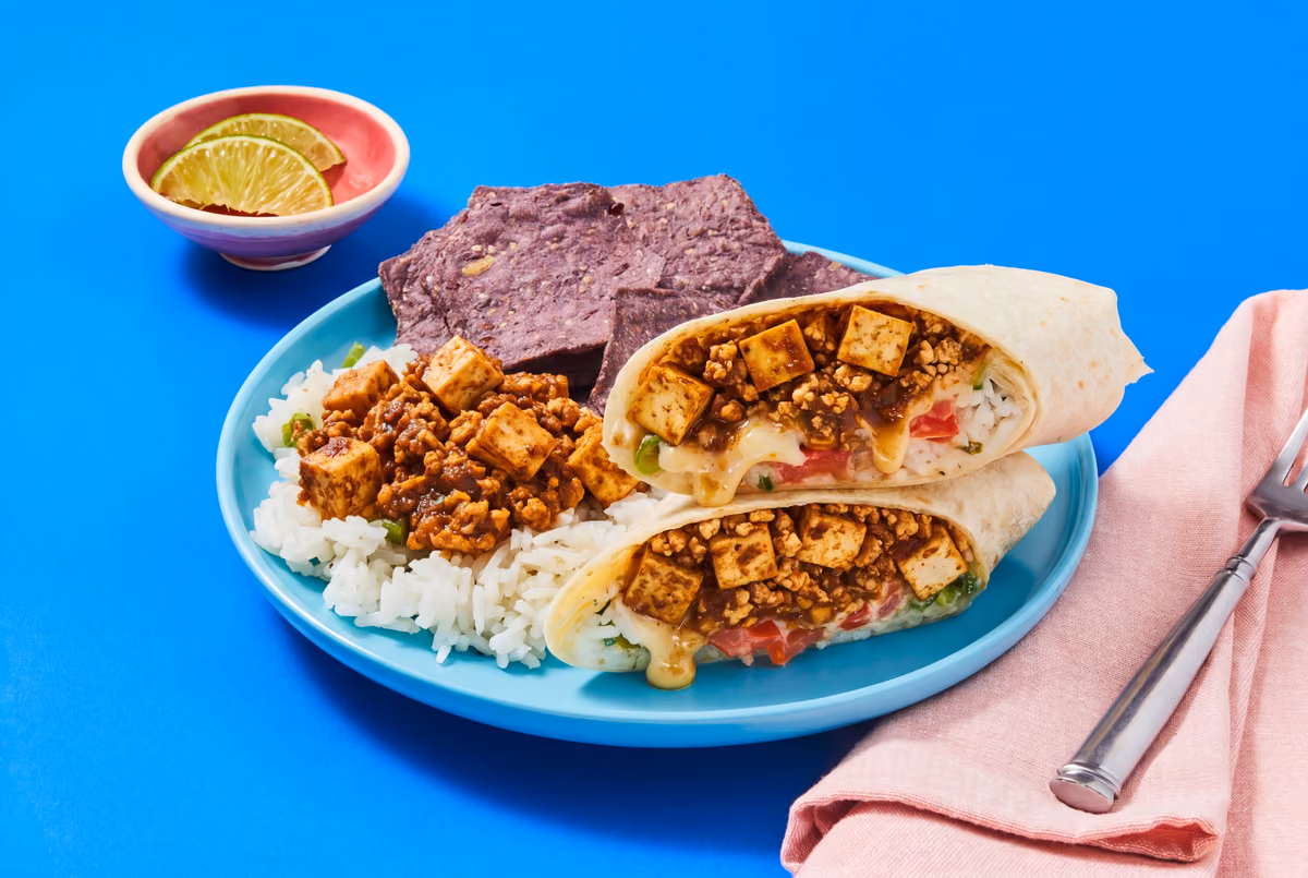 Tofu & Queso Nacho Crunch Burritos