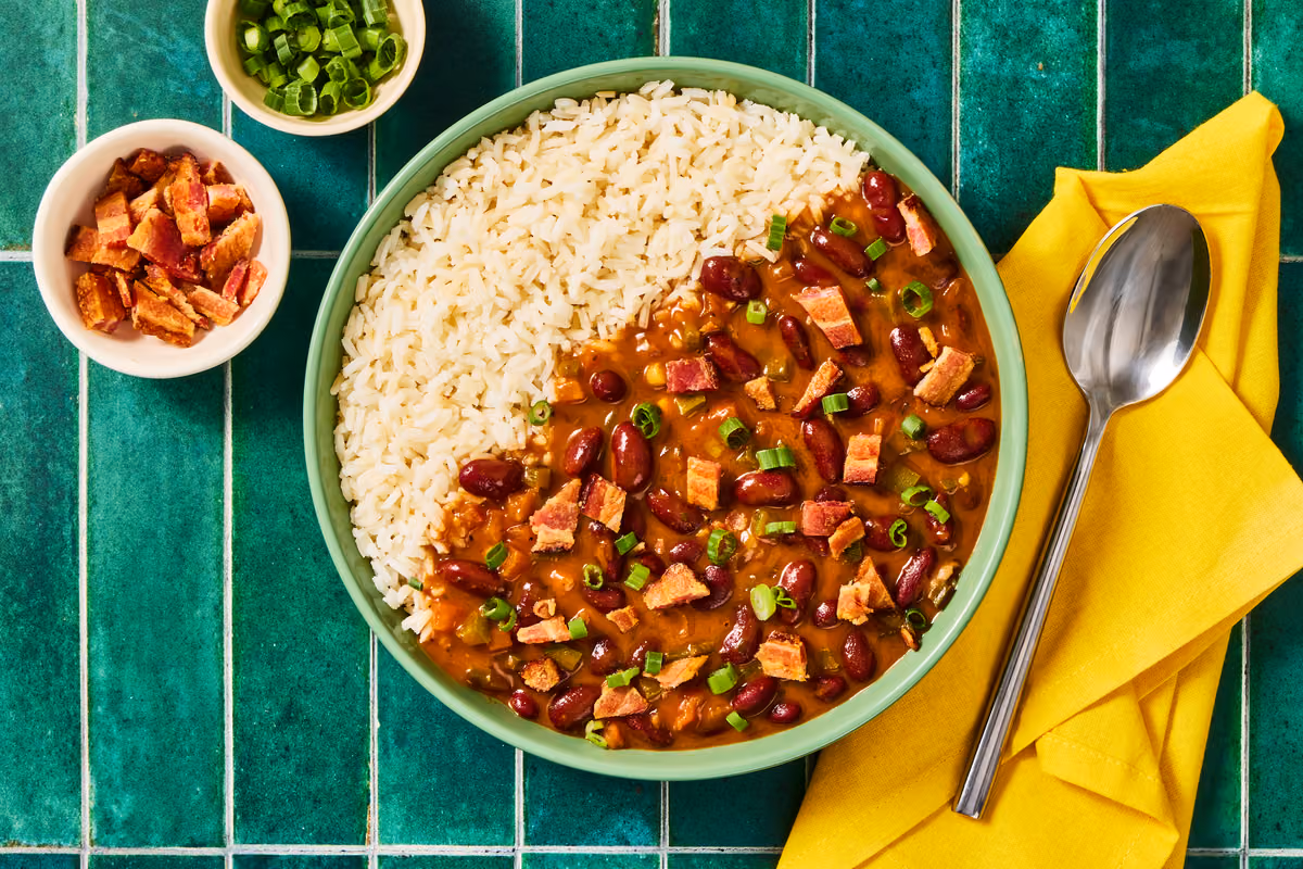 Louisiana-Style Bacony Red Beans & Rice