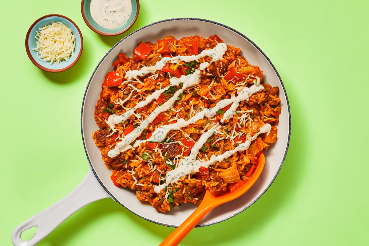 One-Pan Cajun Pork Sausage Skillet