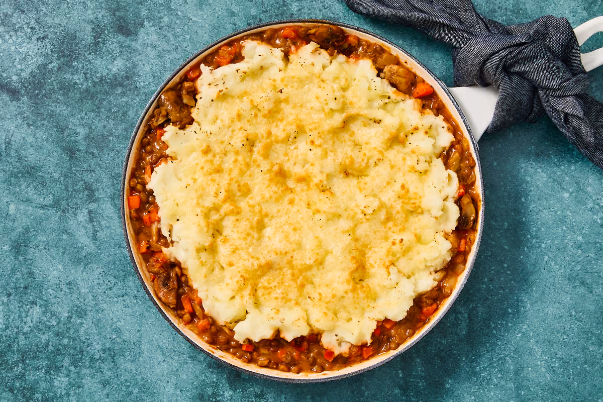 Mushroom, Carrot & Lentil Shepherd’s Pie