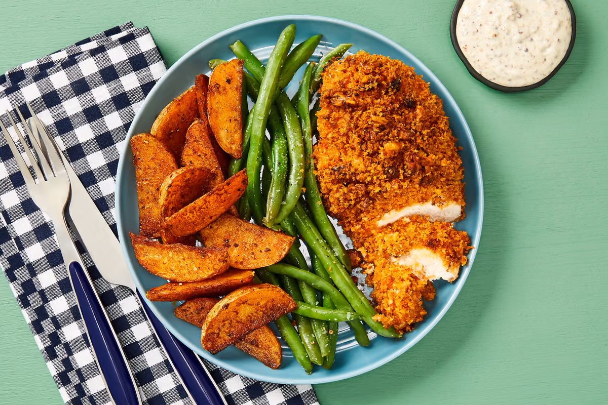 Chicken Cutlets with Spiced Walnut Crust