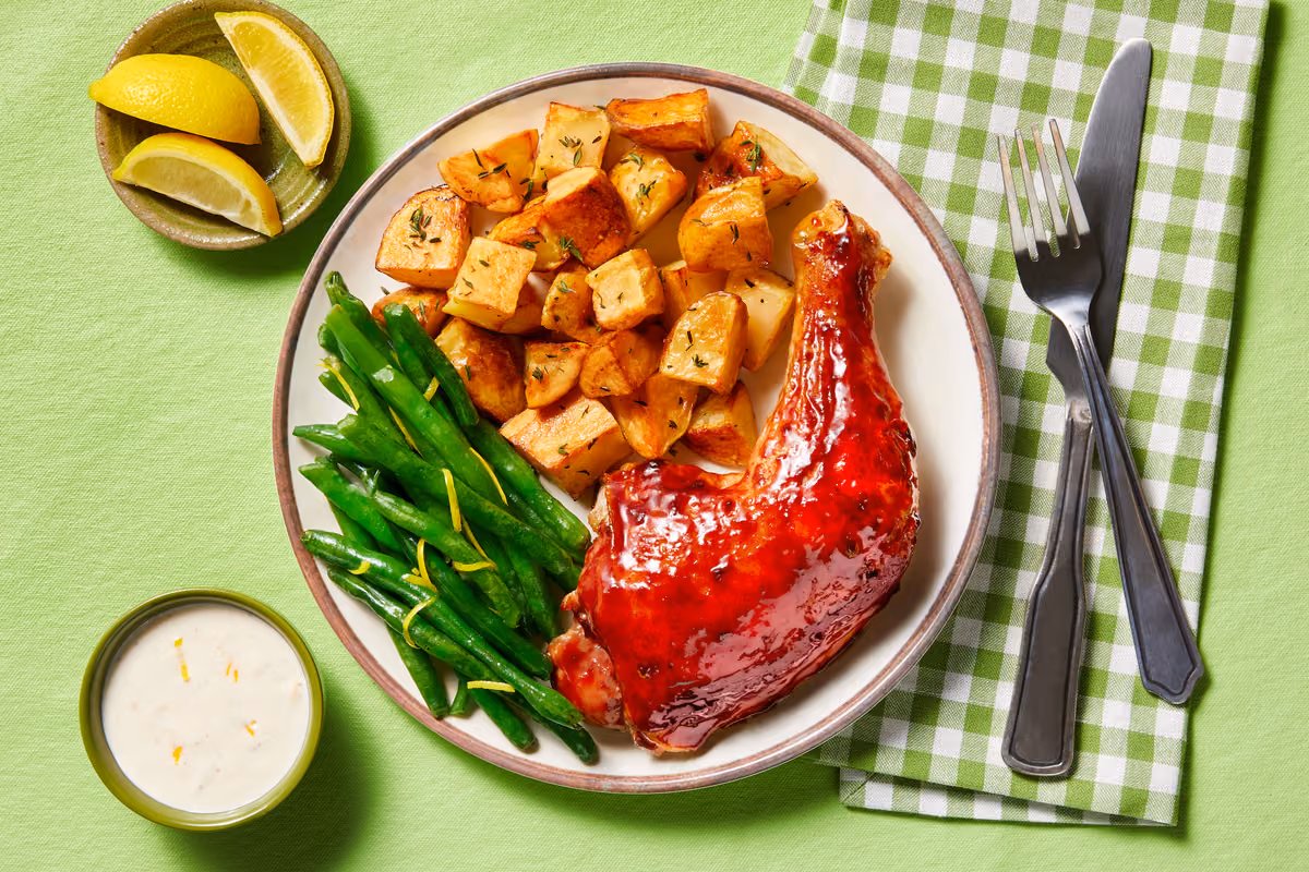 Sheet Pan Cherry-Glazed Chicken Legs