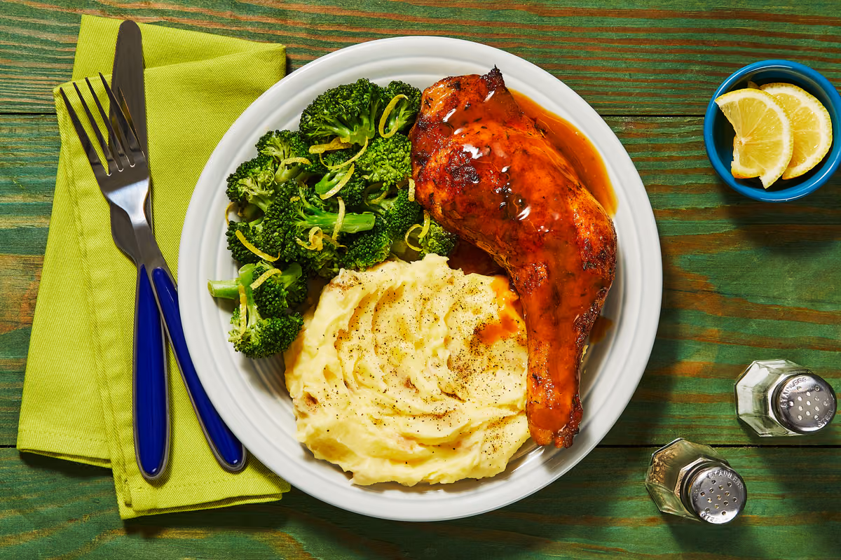 Sticky Honey-Dijon Chicken Legs