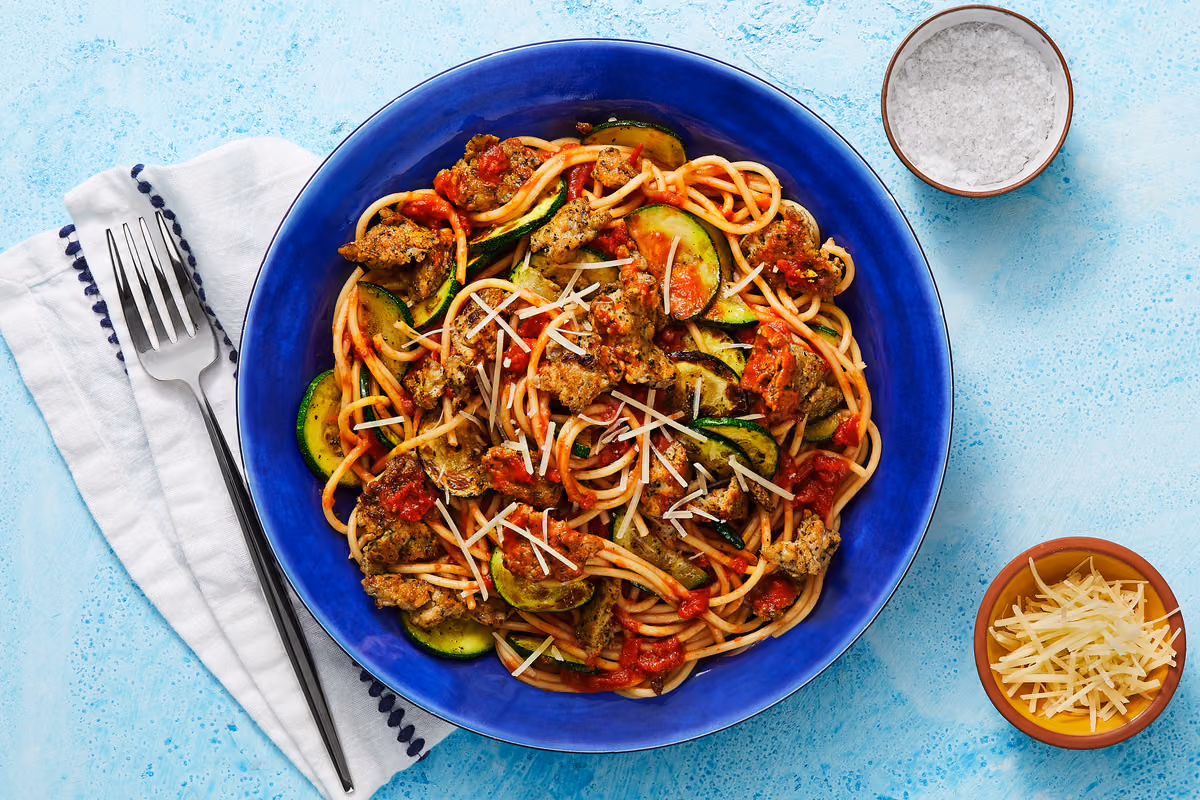 Chicken Sausage Spaghetti Bolognese