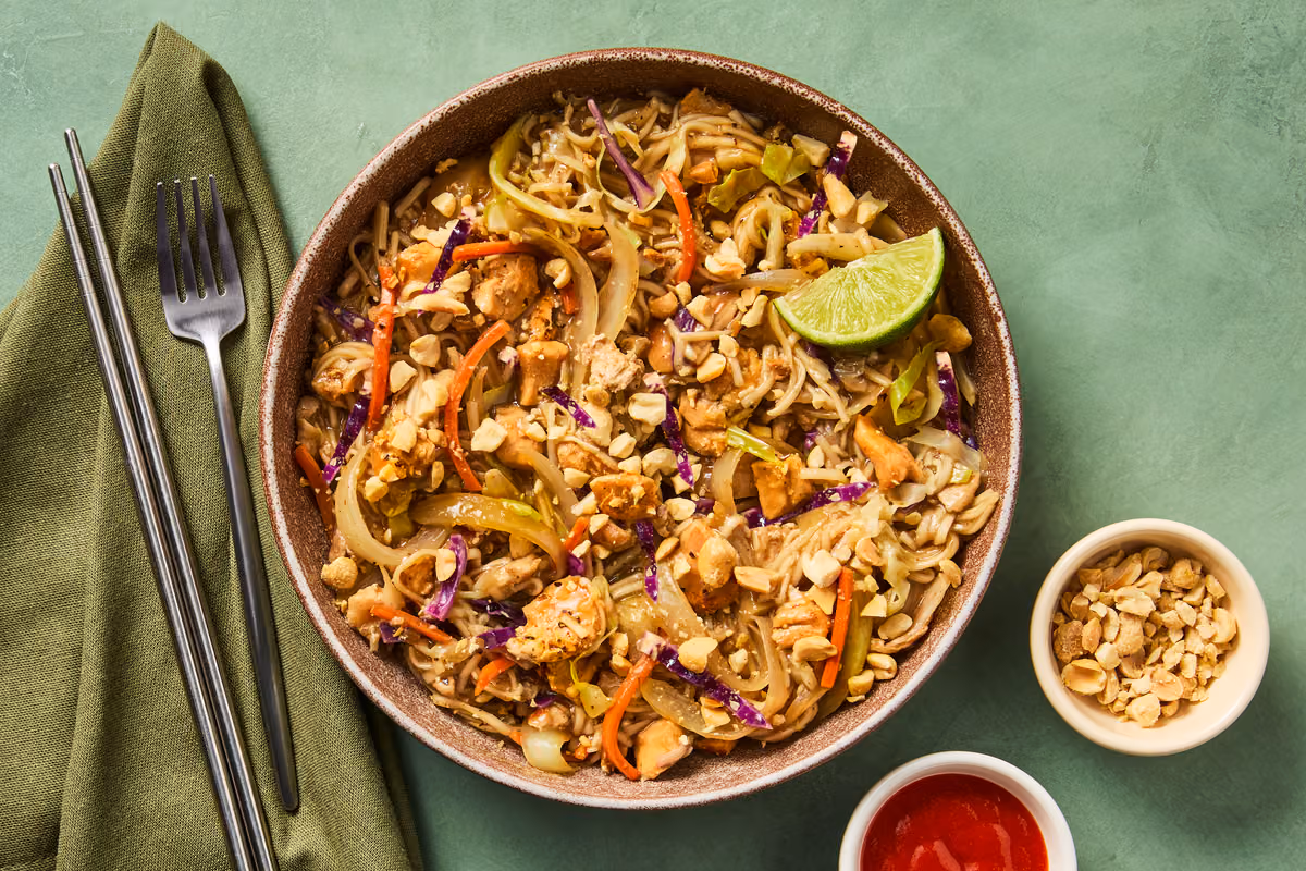 Thai-Style Tangy Chicken Noodle Stir-Fry