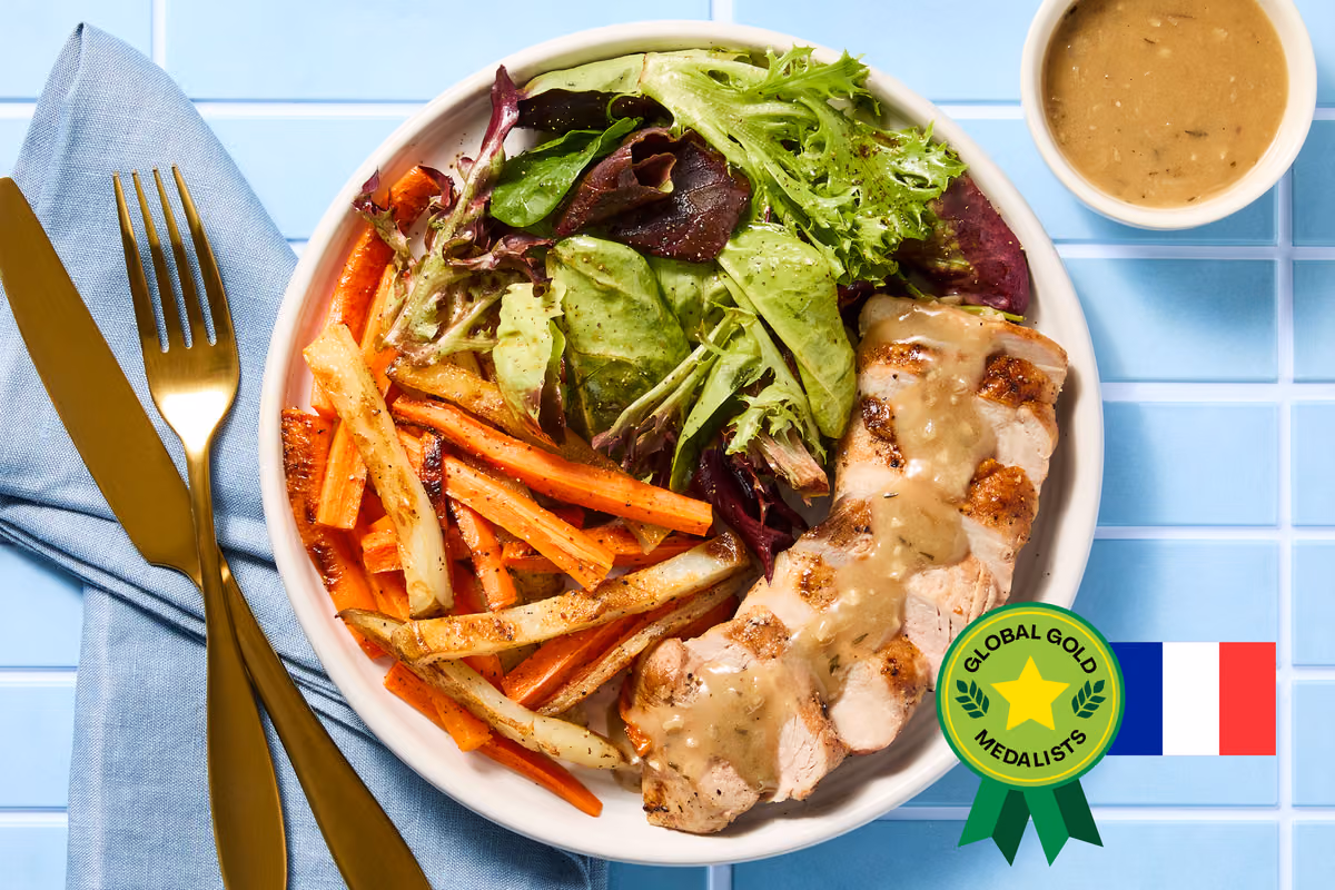 Parisian Chicken with Potato & Carrot Frites