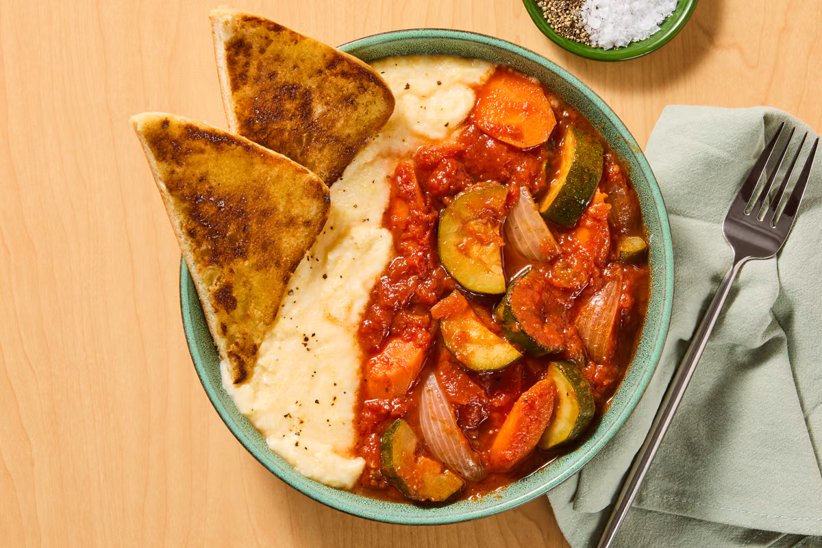 Polenta with Chicken & Carrot Ragù
