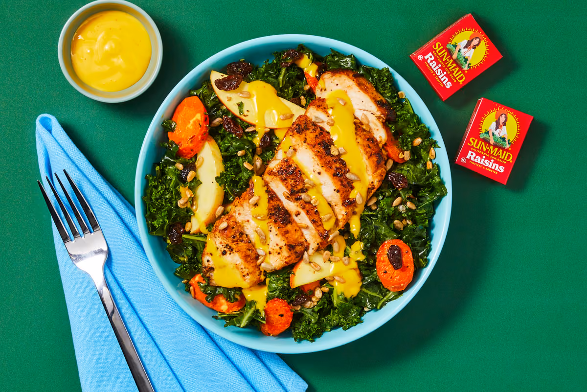 Smoky Brown Sugar Chicken & Kale Salad