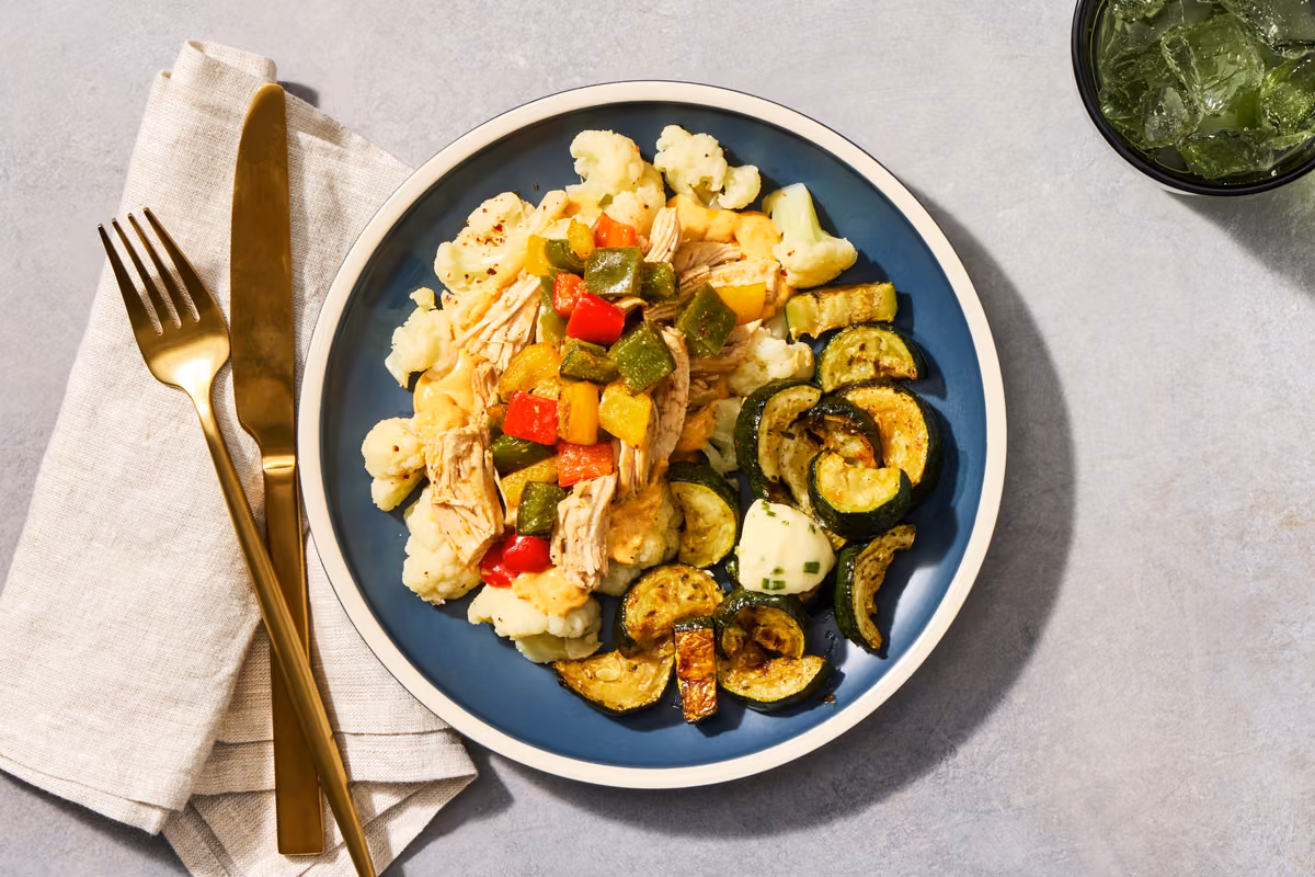 Southwest-Style Chicken & Cheesy Cauliflower