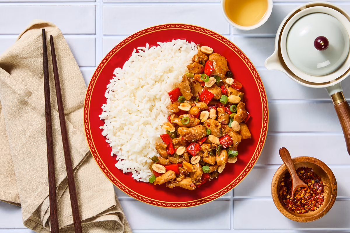 Chinese Spicy Kung Pao-Style Shrimp