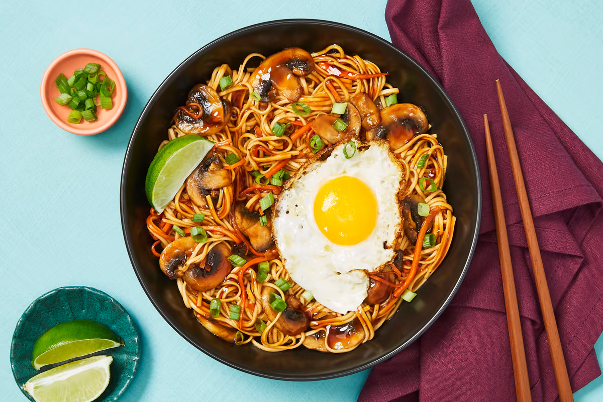 Szechuan Noodles with Mushrooms & Carrot