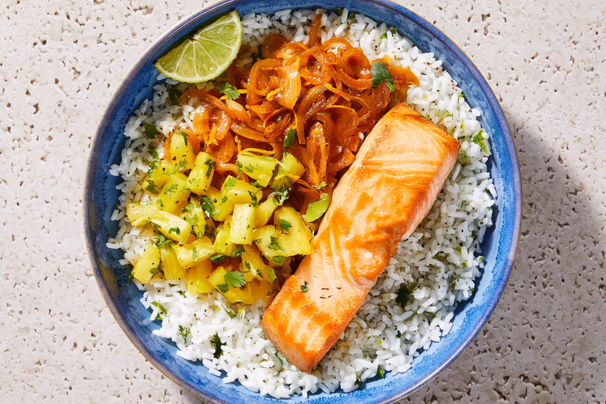 Cuban-Spiced Salmon with Pineapple Salsa