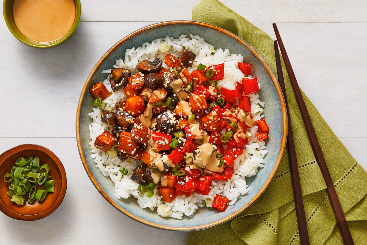 Hoisin Duck & Sweet Potato Bowls